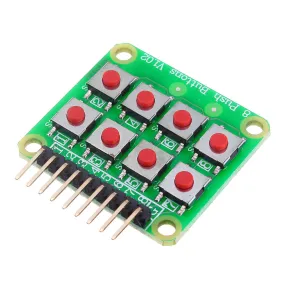 10pcs Micro Switch 2x4 Matrix Keyboard 8 Bit Keyboard External Keyboard Expansion Board Module