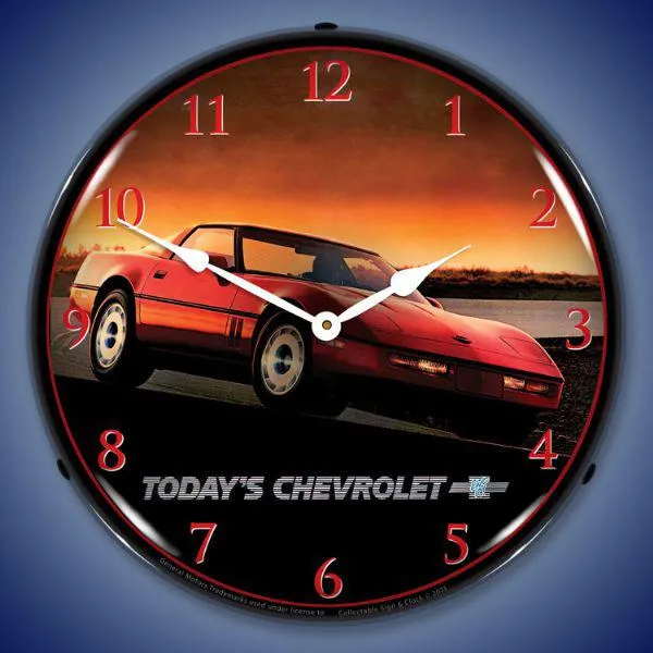 1985 Corvette Backlit LED Clock