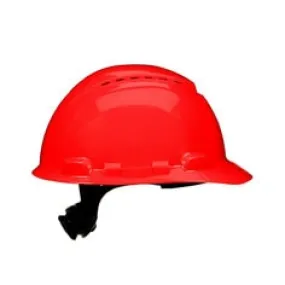 3M™ SecureFit™ Hard Hat H-705SFV-UV, Red, Vented, 4-Point Pressure Diffusion Ratchet Suspension, with Uvicator, 20 ea/Case