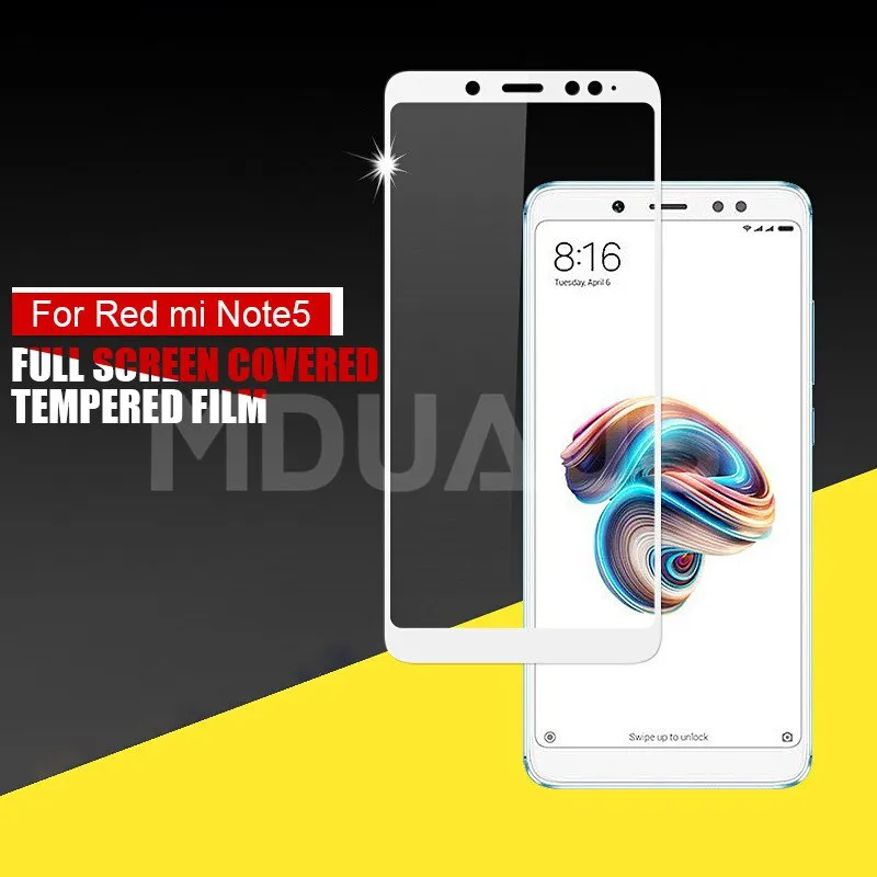 9D Tempered Glass on the For Xiaomi Redmi 5 Plus S2 4X 5A Redmi Note 4 4X 5 5A Pro Screen Protector Protective Glass Film Case