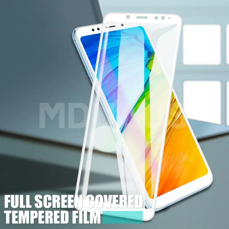 9D Tempered Glass on the For Xiaomi Redmi 5 Plus S2 4X 5A Redmi Note 4 4X 5 5A Pro Screen Protector Protective Glass Film Case