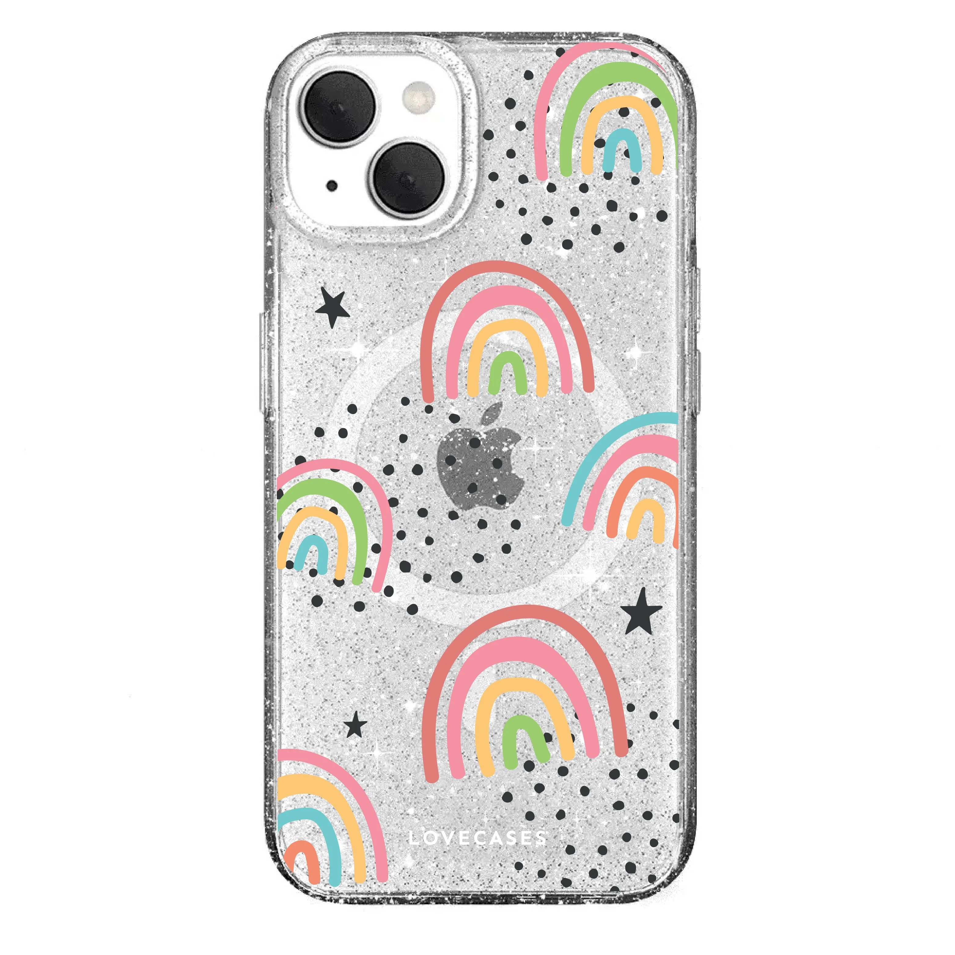 Abstract Rainbow Glitter MagSafe Case