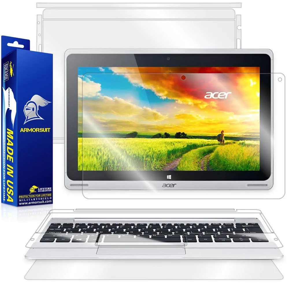 Acer Aspire Switch 10 (SW5-011) Screen Protector   Full Body Skin Protector (Tablet & Keyboard) Front   Back