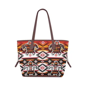 Adobe Fire Turtle Clover Canvas Tote Bag