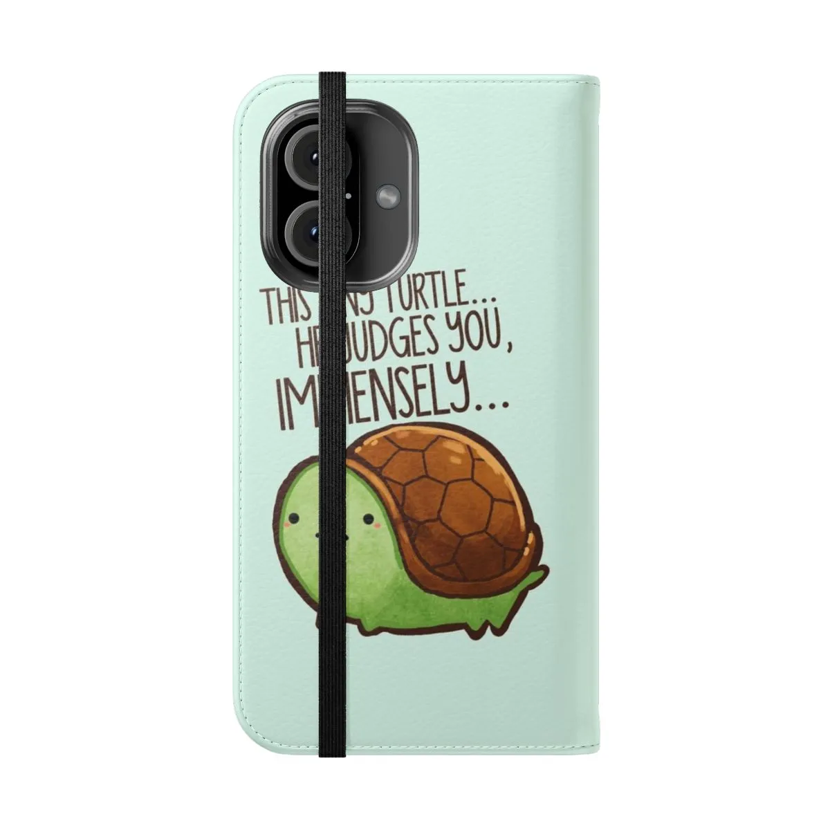 Adorable Turtle Phone Case with Flip Cover