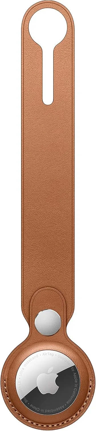 AirTag Leather Loop - Saddle Brown