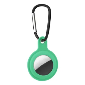 AirTags soft silicone cover with hook - Green