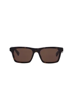 Alexander Mcqueen Rectangular Tortoiseshell Sunglasses