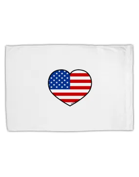 American Flag Heart Design Standard Size Polyester Pillow Case by TooLoud