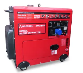 Anderson 7.5kW Silenced Diesel Generator