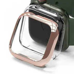 Apple Watch Series 9/8/7 (45mm) Slim Clear and Rose Gold Case By Ringke