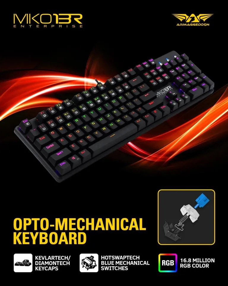 Armaggeddon Mechanical Wired Gaming Keyboard MKO-13R Pro