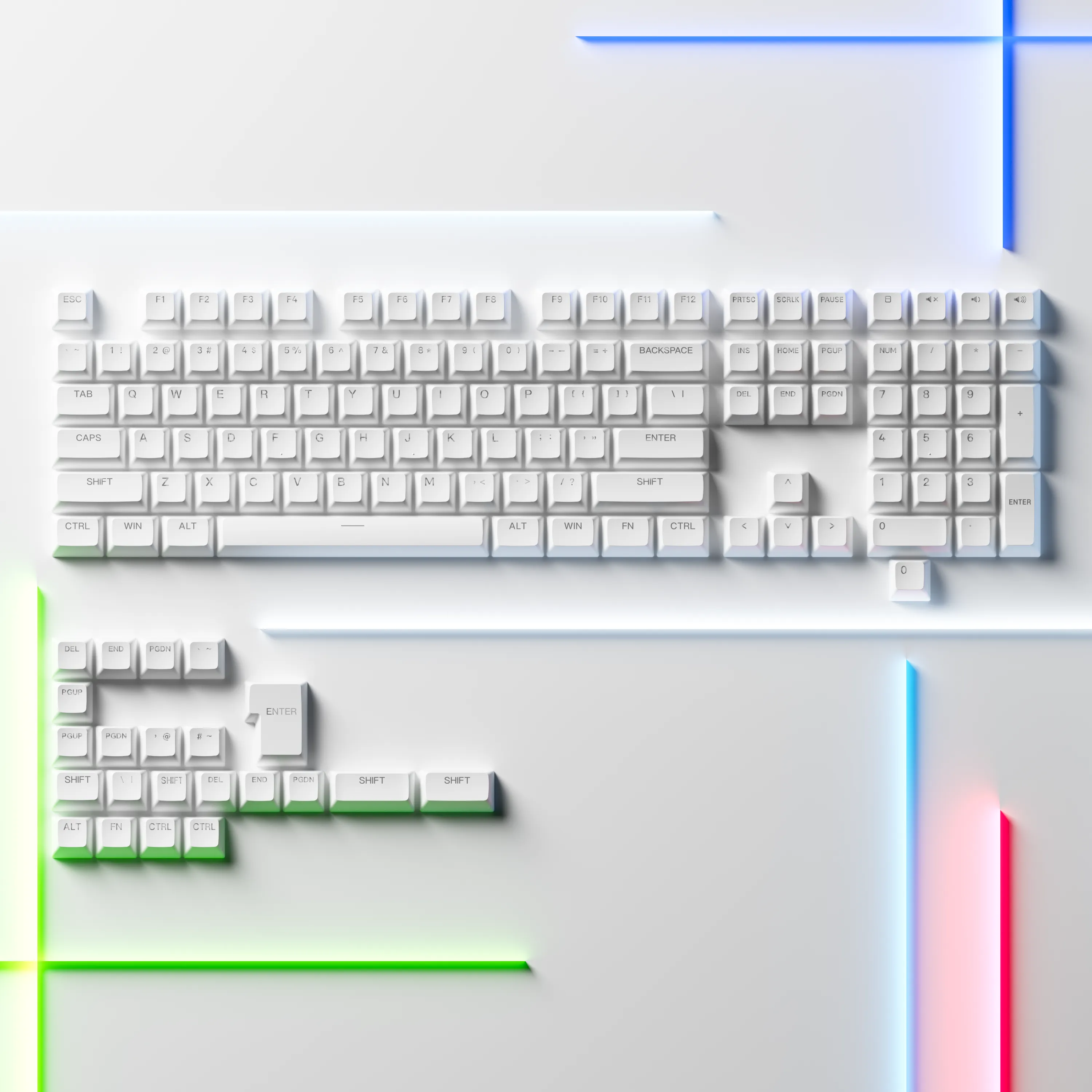 ASA Shine-Through Keycap Set (131-Key)