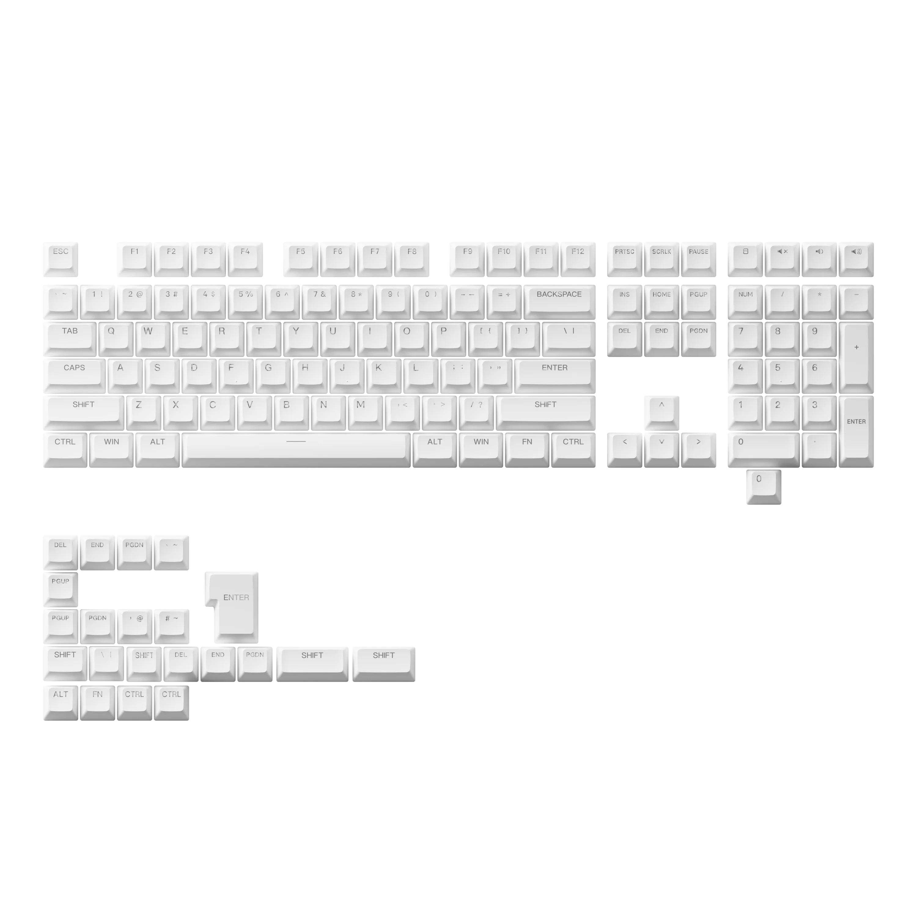 ASA Shine-Through Keycap Set (131-Key)