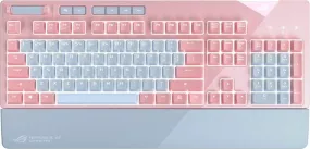 ASUS RGB mechanical gaming keyboard with Cherry MX switches, Pink/Grey