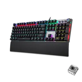 AULA F2088 RGB Mechanical Gaming Keyboard with 108 Customizable Keys and Metal Finish