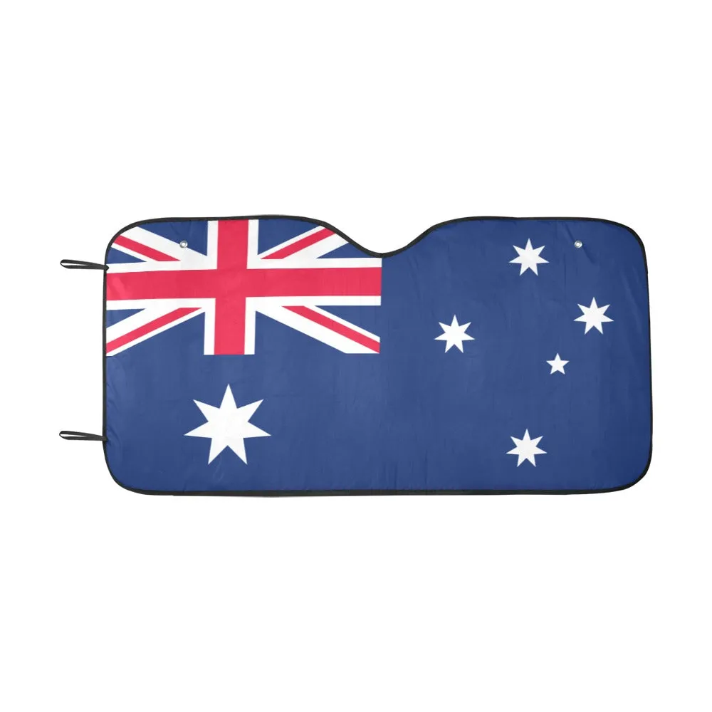 Australian Flag Windshield Sun Shade, Car Accessories Auto Blue Stars Union Jack Patriot Protector Window Visor Screen Decor 55" x 29.53"