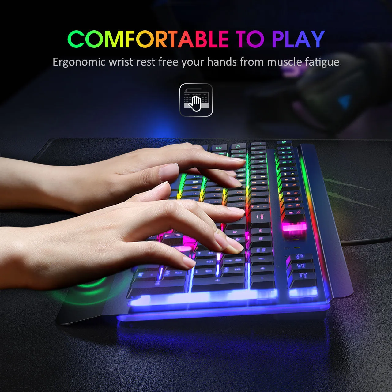 Backlight Gaming Keyboard, Black