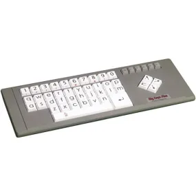 Big Keys Plus Large Key Desktop Keyboard with White Keys and Lower Case QWERTY Layout