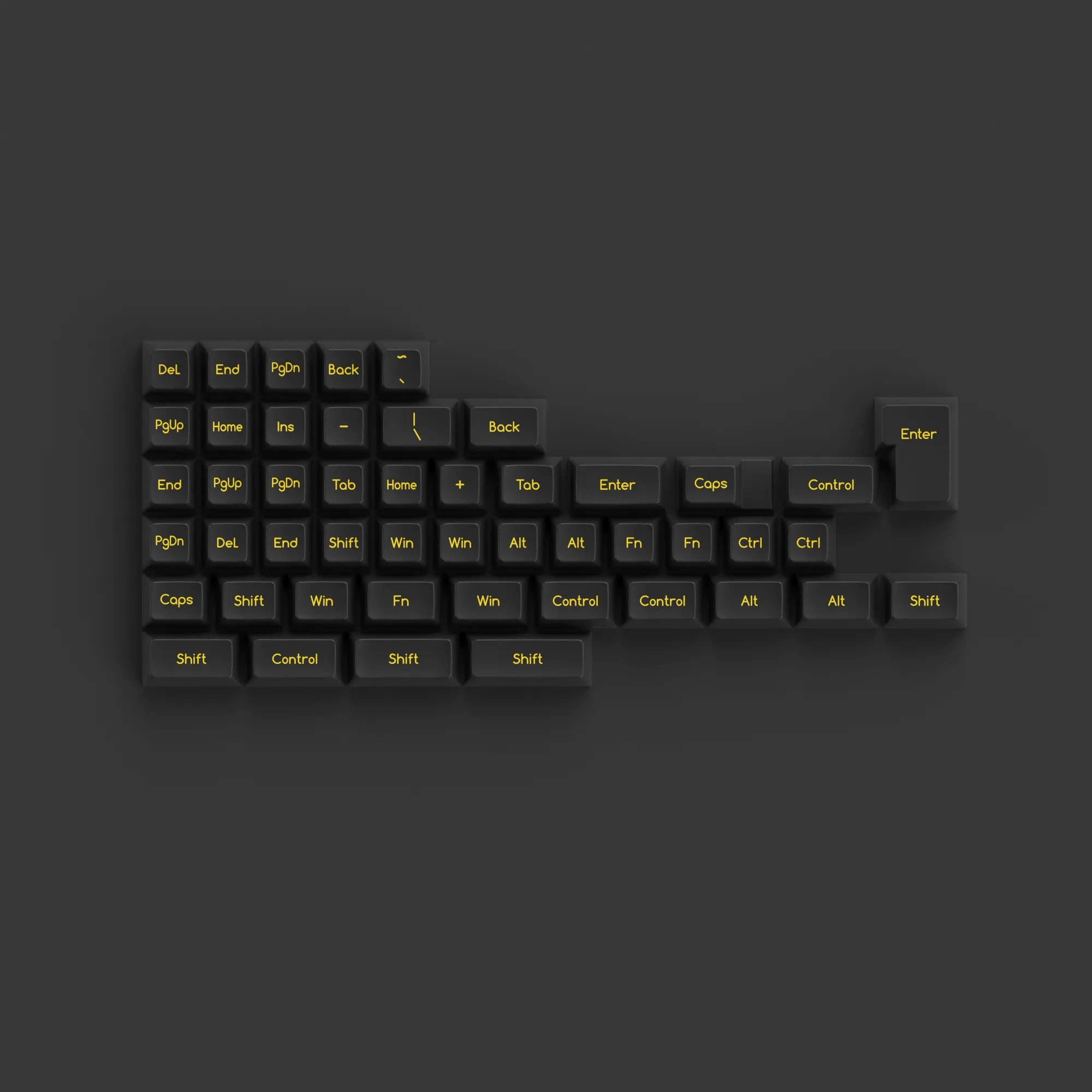 Black & Gold ABS SAL Keycap Set (195-Key)