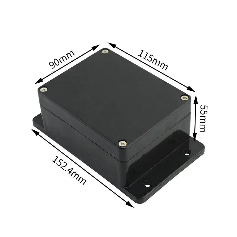 Black Box Outdoor Waterproof Case Plastic Box Electronic Project Case Instrument Waterproof Junction Box Housing