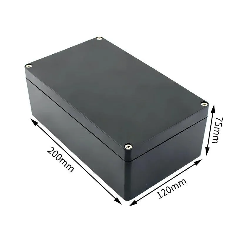 Black Box Outdoor Waterproof Case Plastic Box Electronic Project Case Instrument Waterproof Junction Box Housing