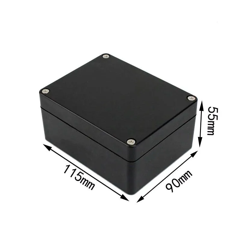 Black Box Outdoor Waterproof Case Plastic Box Electronic Project Case Instrument Waterproof Junction Box Housing