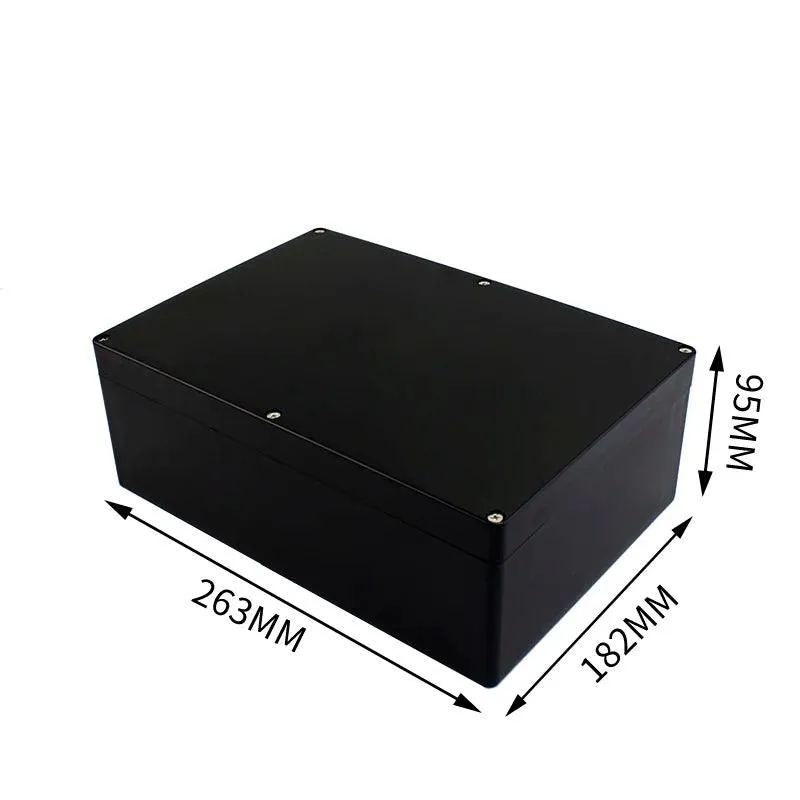 Black Box Outdoor Waterproof Case Plastic Box Electronic Project Case Instrument Waterproof Junction Box Housing