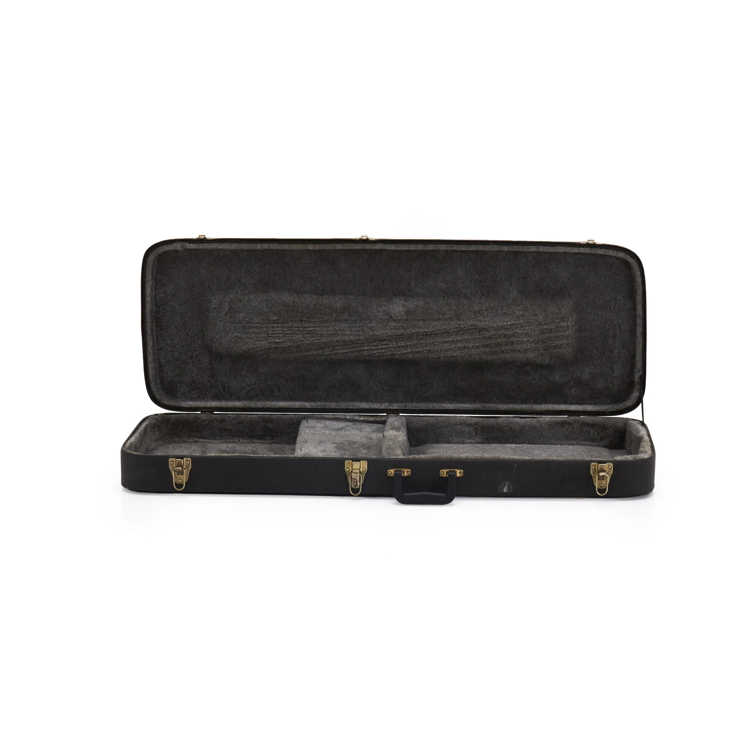 Black Leather Rectangular Guitar Case