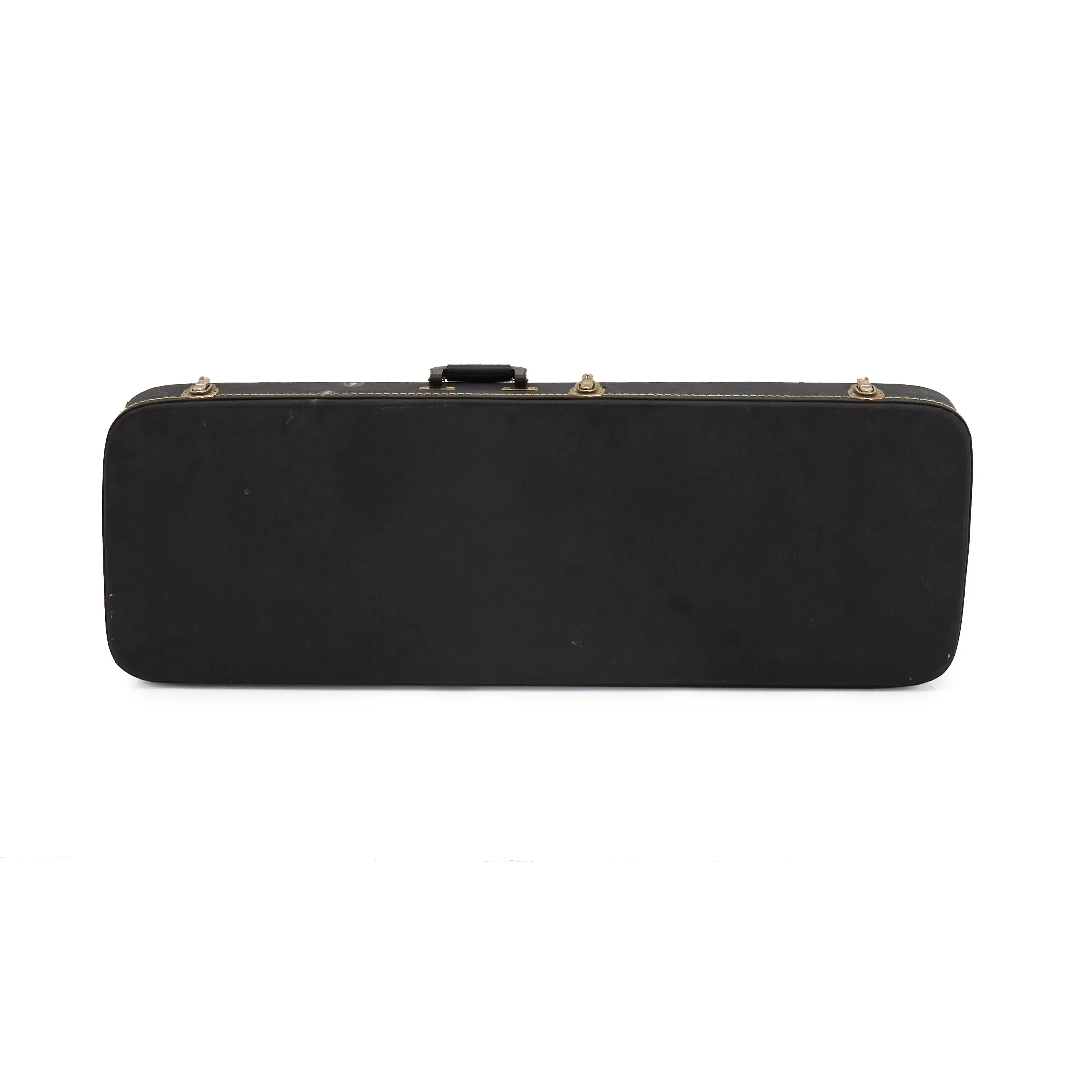 Black Leather Rectangular Guitar Case