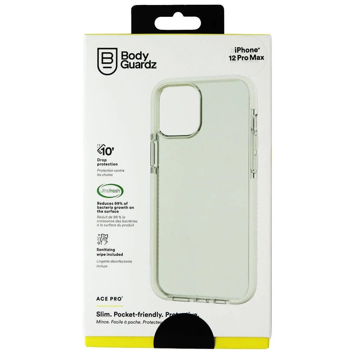 Bodyguardz Ace Pro Case For iPhone 12 Pro Max (Clear/White)