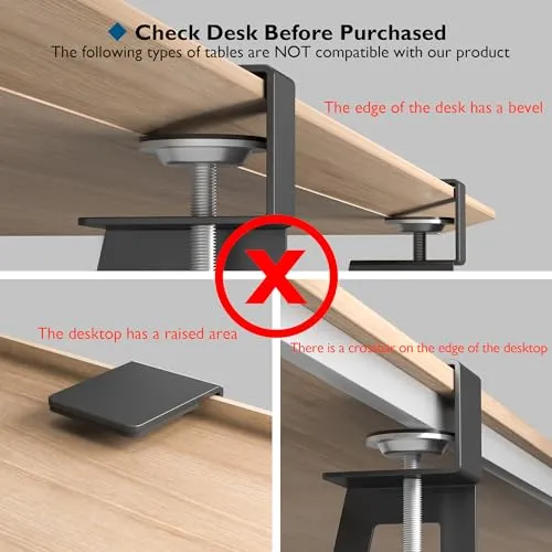 BONTEC Keyboard Tray Under Desk, Pull Out Keyboard & Mouse Tray with C-clamp, 25.6 Excluding Clamps (30 Including Clamps) x 11.8 Inch Steady Slide-Out Computer Drawer for Typing, Black