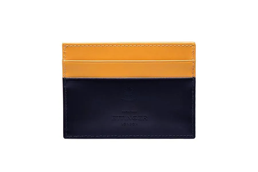 Bridle Hide Flat Card Case - Navy