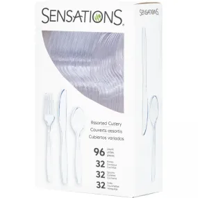 Bulk Assorted Plastic Cutlery, Clear (Case of 576)