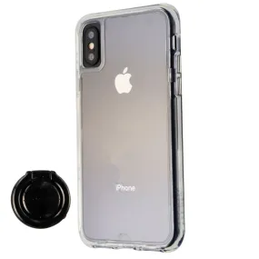 Case-Mate Tough Clear Case & Ring Grip Holder for iPhone Xs/X - Clear/Black Ring