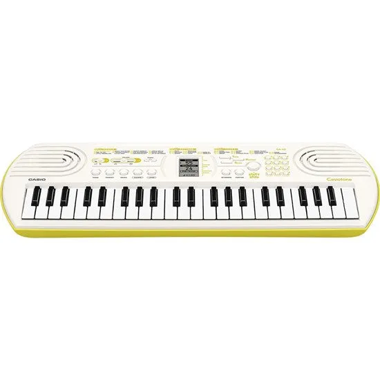 Casio Casiotone SA80 44-Key Portable Mini Keyboard in White & Lime Green