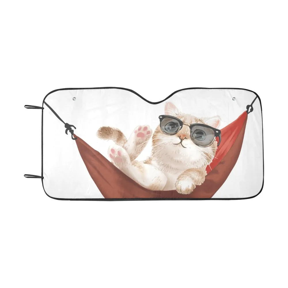 Cats Sunshade, Funny Car Windshield Sun Shade Kitten Shield Blocker Accessories Auto Cover Protector Window Solar Visor Women Screen