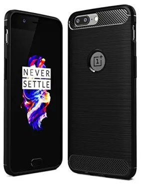 CELLBELL® Rugged Armor Back Cover for OnePlus 5 (2017)-Midnight Black