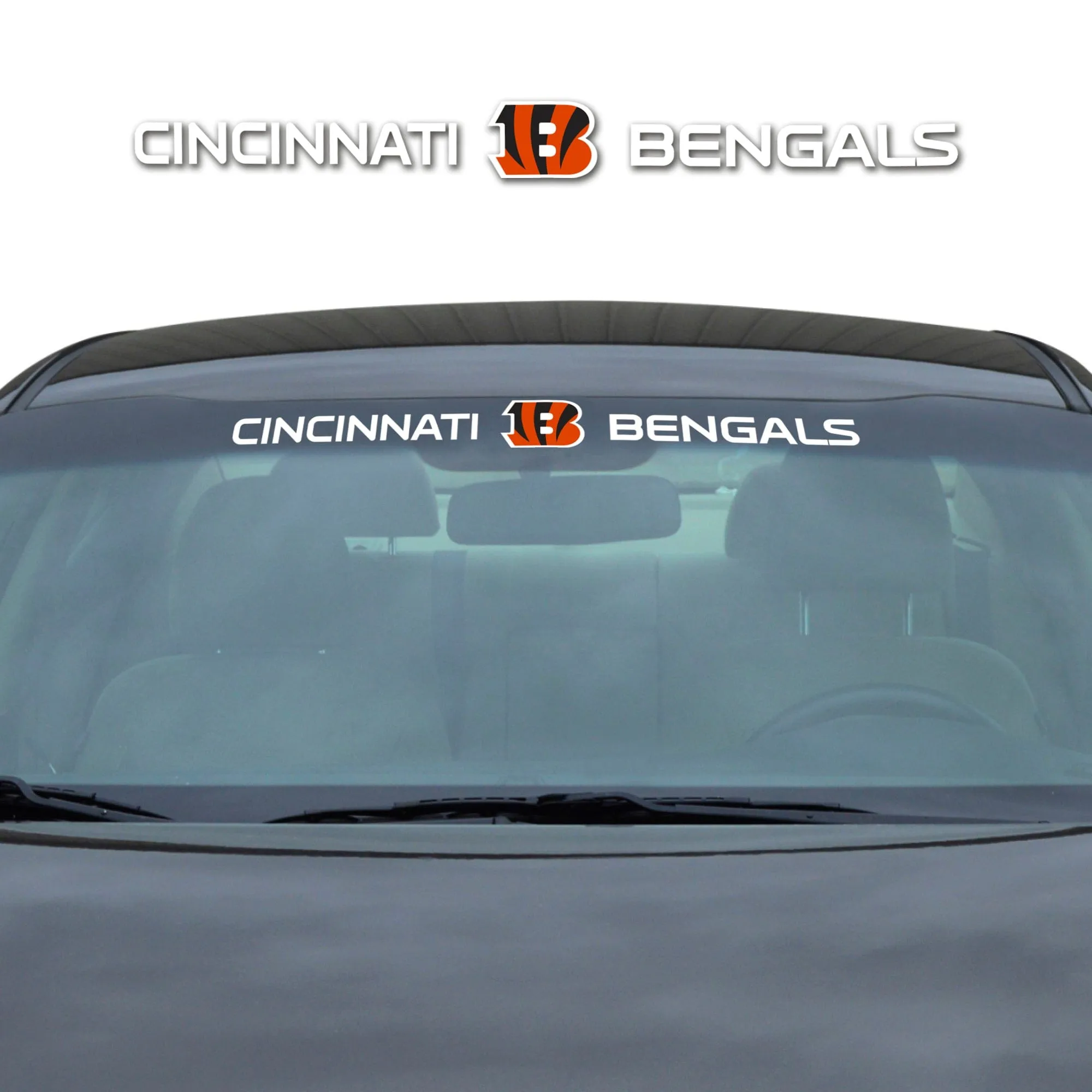 Cincinnati Bengals Sun Stripe Windshield Decal 3.25 in. x 34 in.