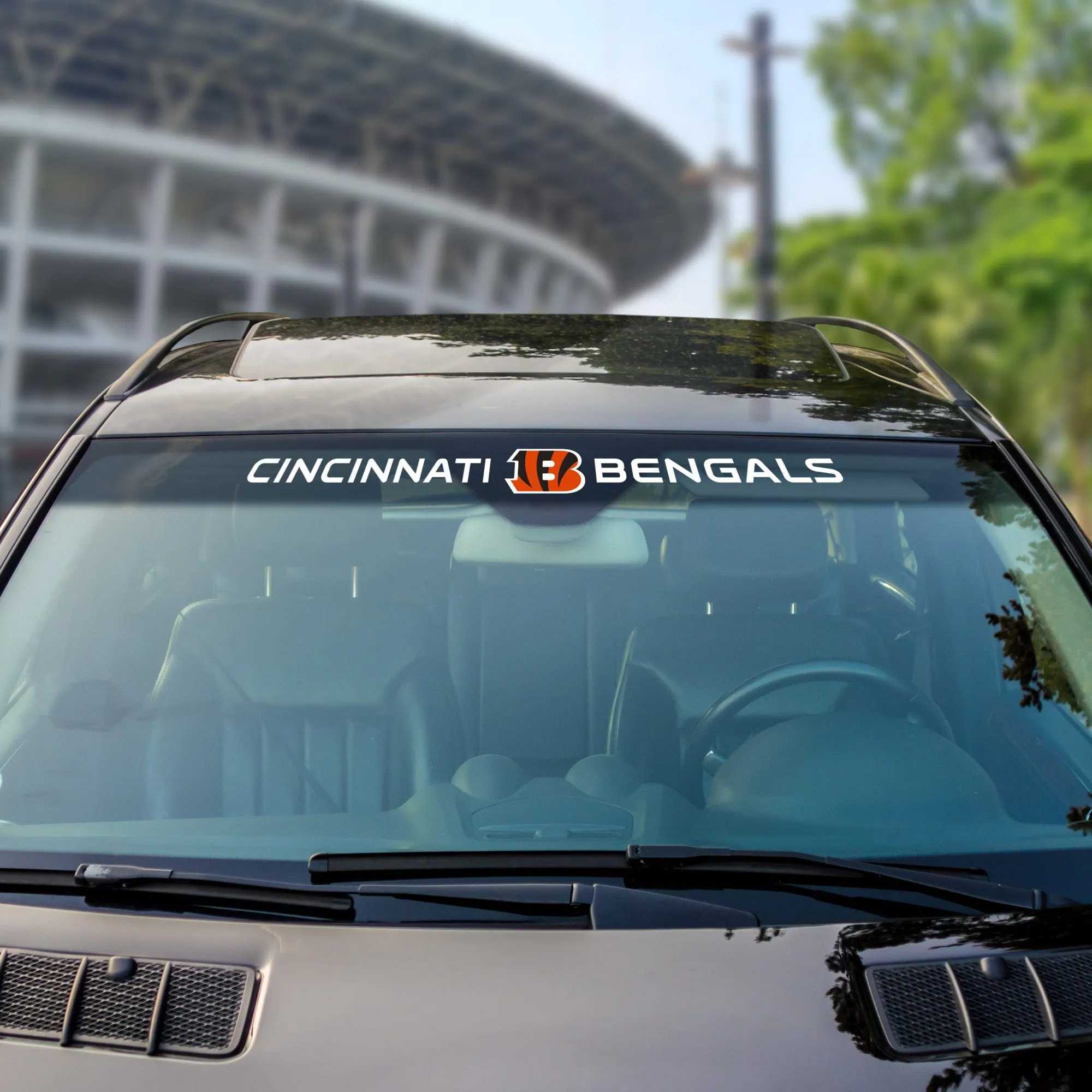 Cincinnati Bengals Sun Stripe Windshield Decal 3.25 in. x 34 in.