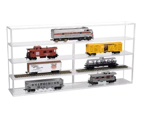 Clear Acrylic Model Train Display Case with 4 Shelves (A123)