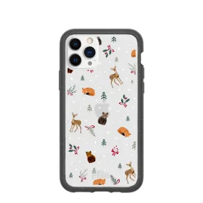 Clear Winter Woodland iPhone 11 Pro Case With Black Ridge