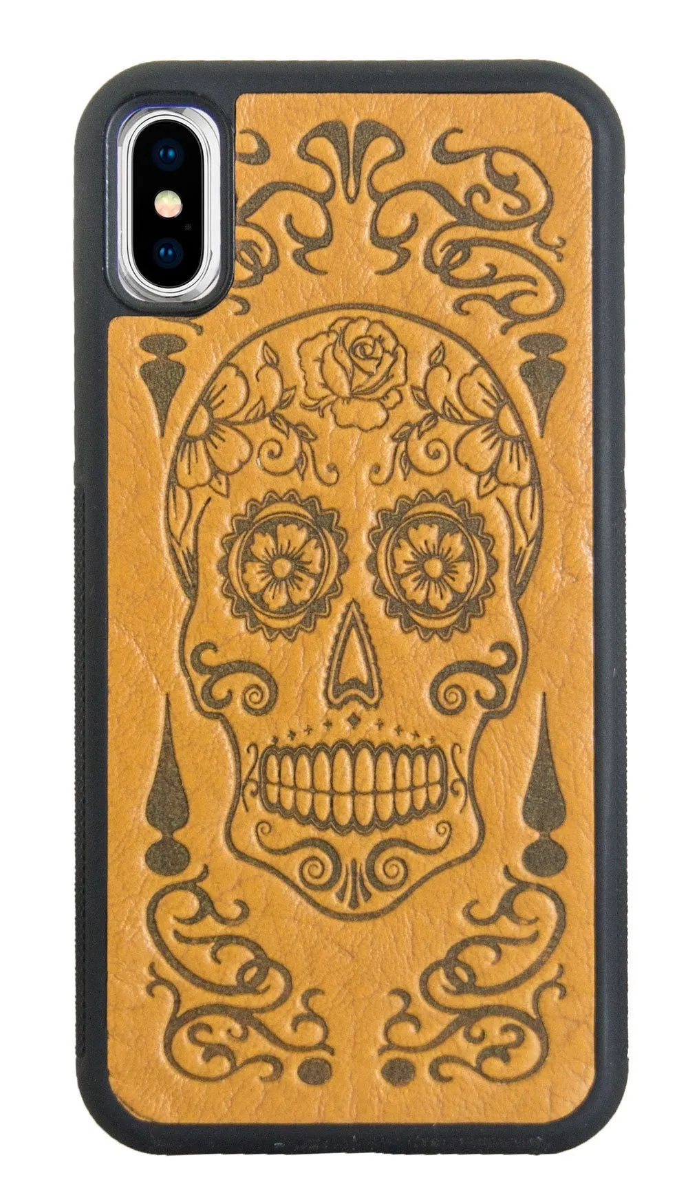 CLEARANCE Leather iPhone XS  & XS MAX Cases, Sugar Skull, 2 Colors