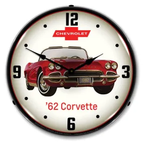 Collectable Sign and Clock - 1962 Corvette Clock