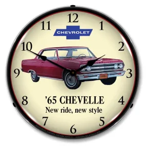 Collectable Sign and Clock - 1965 Chevelle Clock