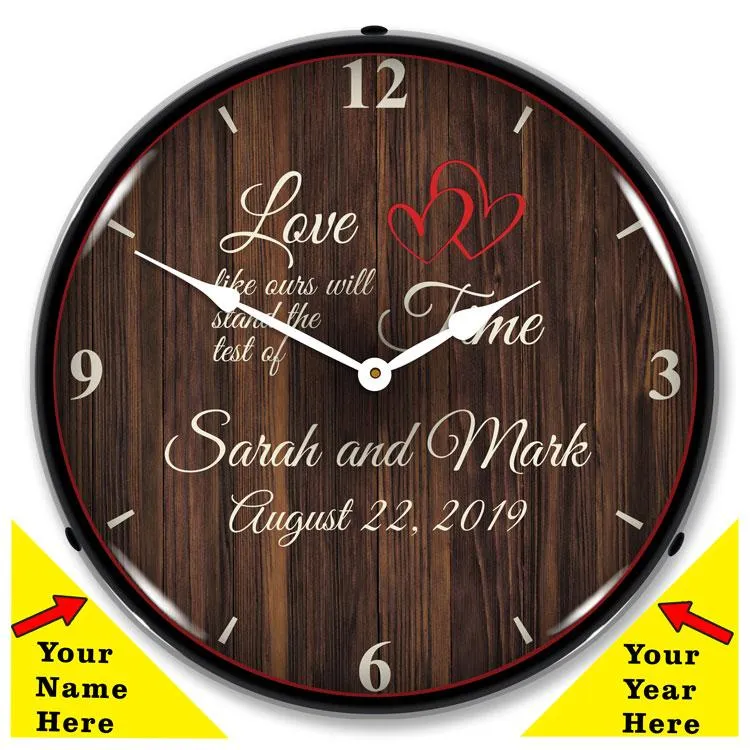 Collectable Sign and Clock - Add Your Name Love Like Ours Clock