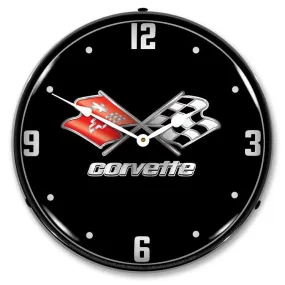 Collectable Sign and Clock - C3 Corvette Black Tie Clock