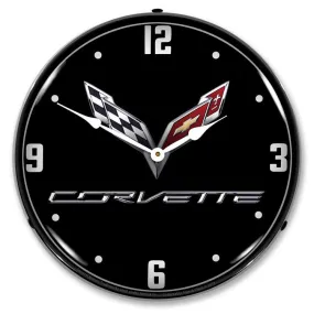 Collectable Sign and Clock - C7 Corvette Black Tie Clock