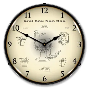 Collectable Sign and Clock - Koken Barber's Chair 1929 Patent Clock