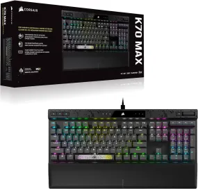 【優惠價】Corsair K70 MAX RGB Magnetic-Mechanical Gaming Keyboard — Adjustable CORSAIR (MGX Switches) Steel Grey CH-910961G-NA